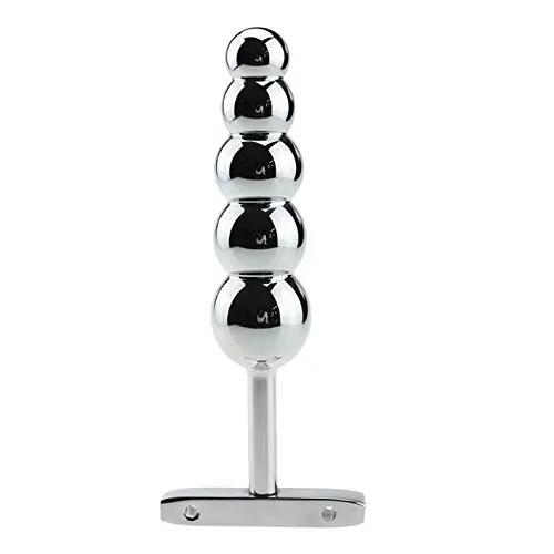 Skuleer - Stainless Steel Plug Large Metal 5 Beads Butt Plug Adult Sex Dildo Prostate for Women Men Skuleer - Stainless Steel Plug Large Metal 5 Beads Butt Plug Adult Sex Dildo Prostate for Women Men