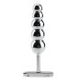 Skuleer - Stainless Steel Plug Large Metal 5 Beads Butt Plug Adult Sex Dildo Prostate for Women Men
