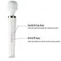 Shcasa Cordless AV Wand Massager, Powerful Handheld Neck Shoulder Massager with 10 Strong Frequency Vibration Modes (White)