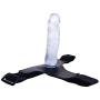 HYLHYL5-F Cl-ǐt Suckěr Female Realistic Lifelike for Women Silicone Adult Toys with Strong Suction Cup Blue PVC+ Leather Pants (20cm/7.87")