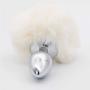 Sexbaby Small Size Butt Plug-Stainless Steel Metal Butt Plug Sexual Anus Rabbits Tail Anal Sex Toys for Women Fun Sex Games