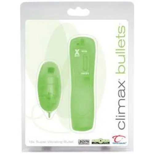 Climax Bullets 10X Super Vibrating Bullet, Green Climax Bullets 10X Super Vibrating Bullet, Green
