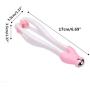 Kasmena Massager,2Pcs 2-in-1 Joints Finger Massager and Steel Ball Body Massager Stress Relief Relax Double Rubber Roller Massage Family Self Massager(Green Pink)