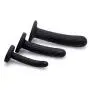 Strap U Trinity Strap-on Silicone 3 Piece Dildo Set, Black Strap U Trinity Strap-on Silicone 3 Piece Dildo Set, Black