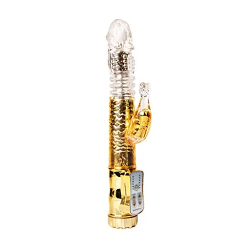 Qhufnng 360°Rotating Wand Massager USB Rechargeable Vibrantor Rotation Waterproof Vibrating Thrusting Personal Exercise Recovery Gold