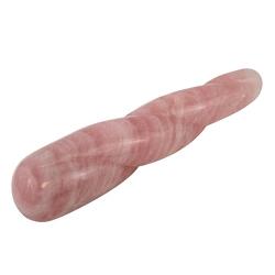 Rose Quartz Spiral Yoni Wand | Crystal Dildo | Crystal Sex Toys | Pleasure Wand | Certified Gemstones
