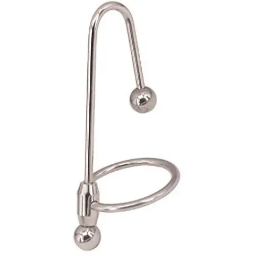 Eastern Delights Stainless Penis Cock Rings with Urethral Sounds Ball, Long Size Eastern Delights Stainless Penis Cock Rings with Urethral Sounds Ball, Long Size