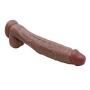 Unisex 12-inch Huge Soft Silicone Casual Massage Toy Realistic Texture Real Quality Zone Suction Cup Hands-Free Personal Body Relaxation Massager
