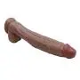 Unisex 12-inch Huge Soft Silicone Casual Massage Toy Realistic Texture Real Quality Zone Suction Cup Hands-Free Personal Body Relaxation Massager