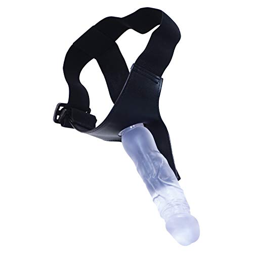 HYLHYL5-F Cl-ǐt Suckěr Female Realistic Lifelike for Women Silicone Adult Toys with Strong Suction Cup Blue PVC+ Leather Pants (20cm/7.87")