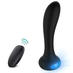 Wireless G`S`p`ót Ví`brá`tór - Rechargeable Víbr`át`íng A`n`a`l Prọ`stā`te Massager (Black)
