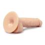 Realistic Soft Dildo 6.5 Natural Penis with Suction Cup by Healthy Vibes, Strap on Harness Compatible Anal Dong with Balls for Beginners, Women, Men, and Couples