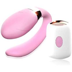 Wireless Remote Underwear Silicone Waterproof USB Rechargeable Invisible Wearable Vibrantor for Women Couples(Pink)