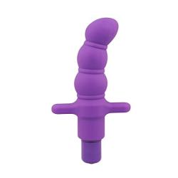 Anal Sex Toy - Wavy Butt Plug Vibrator 7 Stimulation Speeds Silicone Vibrating Prostate Massager Anal Trainer (Purple)