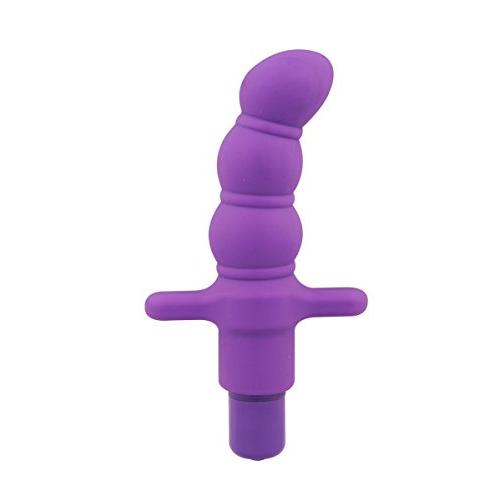 Anal Sex Toy - Wavy Butt Plug Vibrator 7 Stimulation Speeds Silicone Vibrating Prostate Massager Anal Trainer (Purple)