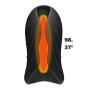 Doc Johnson OptiMALE - SecondSkyn Silicone Warming Stroker - 10 Vibration Functions - Rechargeable, Black/Slate