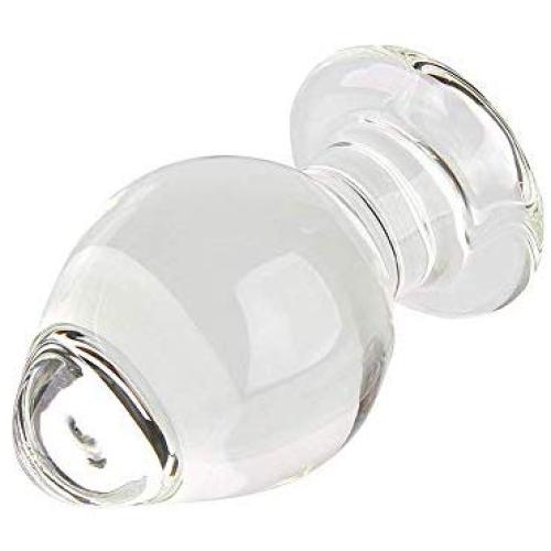 Romi Extra Large Glass Butt Plug 2.3 X 4.13 Inch,g-spot Crystal Anal Plug Bum Plug Titanmen Master Tool Pleasure Bomb Plug Heavy Duty Weight Magic Wand Anal Trainer Sex Toy
