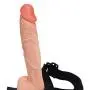 MXYLYM9 Strǎp ǒn Hǎrněss fǒr Pěgging, Soft Comfortable Wand Realistic Toy Suction Cup for Ladys Hands Flesh Color PVC+ Artificial Leather Pants (L:11.4inch, W: 1.96inch)