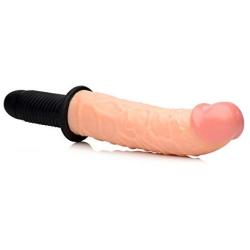 Master Series Onslaught 13 Mode XXL Vibrating Giant Dildo Thruster - Flesh, 13.5 Inch