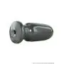 Doc Johnson American Bombshell - Shell Shock - Large - Vac-U-Lock and F Machine Compatible Dildo or Butt Plug - Gunmetal Grey
