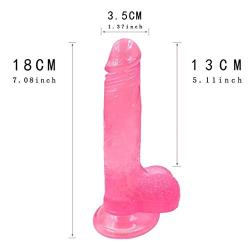 Huge Thick Body-Safe Ergonomic Design Stick for Women Color PVC Material(Pink)