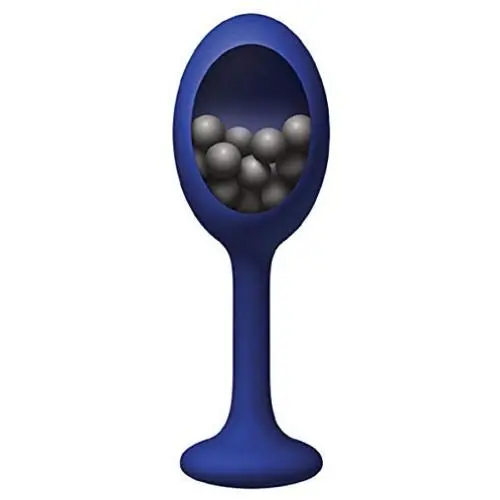 Renegade - Rattler Cherry-Stem Tail Anal Butt Plug with Metal Beads for Intense Stimulation- Blue Renegade - Rattler Cherry-Stem Tail Anal Butt Plug with Metal Beads for Intense Stimulation- Blue