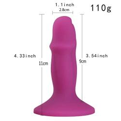 Yasuodd 4.33Inch Silicone Waterproof Tools for Women with Strong Suction Cup Hands (Color : Purple)