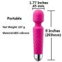 Finever Wand Massager Powerful 20 Speed Power Vibe Full Body Massage Waterproof Rechargeable Therapeutic Pink