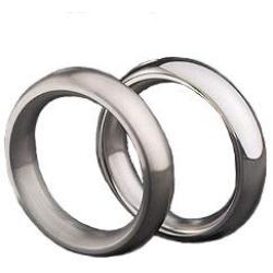 Imperial Series Metal Cock Ring: 2", Brushed Finish