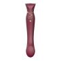 ZALO Queen Set G-spot PulseWave Vibrator with Suction Sleeve Wine Red
