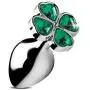 Booty Sparks Lucky Clover Gem Anal Plug, Medium, 1 Count, Green