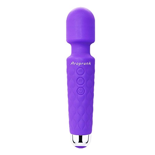 Aroprank Cordless Magic Wand Massager Vibrator, Handheld Wireless Waterproof Massage Stick for Relaxation and Muscle Recovery, Multi-Speed Patterns USB Rechargeable Electric Vibrating Silicone Wand