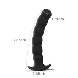 Sexbaby Large Silicone Anal Plug, Extra Large Thread Anal Beads Adult Sex Toy for Male and Female Massager Stimulation (Big)