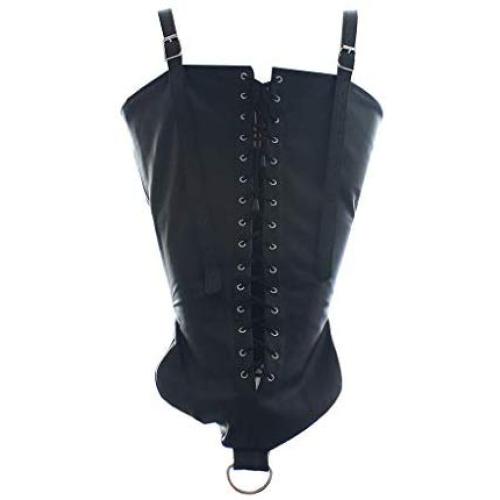 kanersty Back Handcuffs PU Leather Bed Restrain Lace Up Cuff Straps Couples Game Roleplay