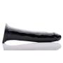 Easy Entry Slim Dildo, Black, 8 Inch