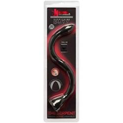 Kink by Doc Johnson - Everything Butt - The Serpent - Dual Density Anal Snake - 20.25" Long and 1.4" Wide - Vac-U-Lock Compatible - SecondSkyn™ Silicone - Black