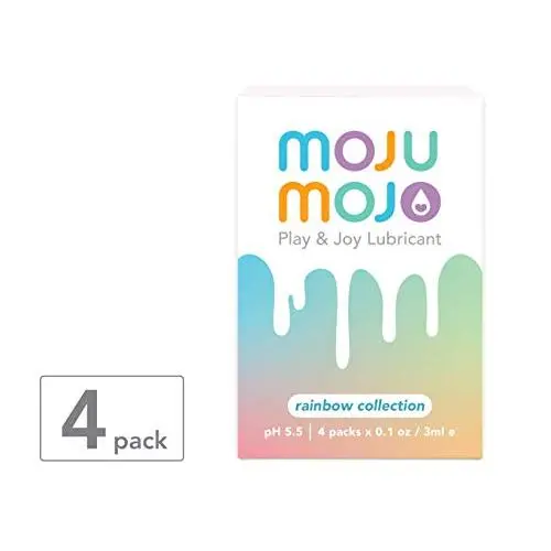 MOJUMOJO Play & Joy Premium Water Based Personal Lubricant pH 5.5 Travel Packs (4-Pack)