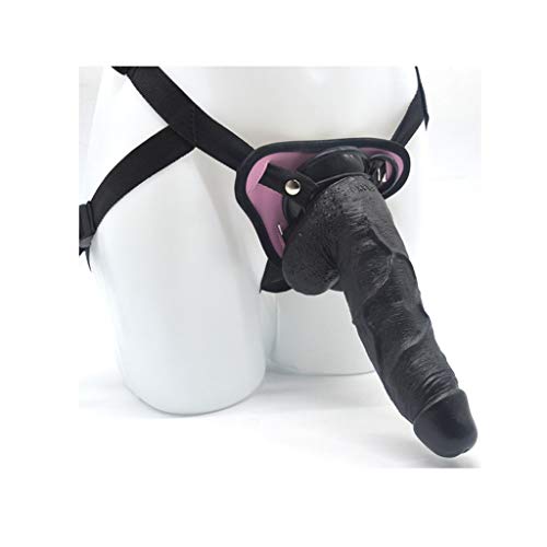 MXYLYM9 Strǎpǒn Dǒngs, Amazing Gifts Huge Strap Pants Massaging The Entire Body from The Feet to The Neck PVC+ Artificial Leather Pants (L:23cm, W: 5.5cm) Black