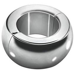 HOT-Shirt Elastic Ring 3 Size Magnetic Stainless Steel Ball Weight Stretcher Metal Ring Male Love Toy,Height 30mm Cool