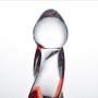 LLFX Glass Dildò Double Head Massage Wank Smooth Fit Skin Fetish Anàl Plug Backpack