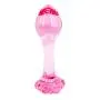 Eastern Delights 4.1 Inches Pink Glass Pleasure Wand, Small for Beginner Starter Anal Sex Play