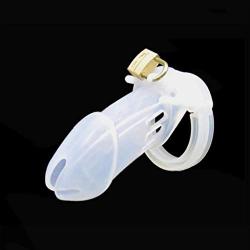 Couple Sěx Toys Slīp-on Toys, Toy Chǎstity Lock Sīliconě Chǎstity Device for Male Adùlts, Adùlt Sěx Toys, The Pěnis is Funny (Color : Clear)