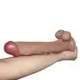 Full Dillos for Women Silicone Massage Tool Real Skin Soft-Brown-tongqijie