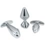 Eastern Delights 3 pcs Metal Jeweled Anal Butt Plugs, Anal Sex Toys Trainer Kit for Beginners