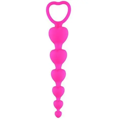 LoveI Anal Sex Toy Beads Butt Plug Valentine Heart Shaped Prostate Massager with Safe Pull Ring Handle Soft Carry Bag Unisex G Spot - Pink LoveI Anal Sex Toy Beads Butt Plug Valentine Heart Shaped Prostate Massager with Safe Pull Ring Handle Soft Carry Bag Unisex G Spot - Pink