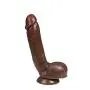 TLC Adams Realistic Lifelike Cock for Vaginal G-spot and Anal Play PleasureSkin Flexible Dildo with Curved Shaft and Balls Female Sex Toys