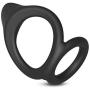 Durable Silicone Male Enhancement Exercise Bands Penis Ring, 1.3&quotDiameter of Small Ring & 2" Diameter of Big Rings Sex Toy for Men Black