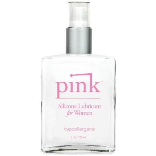 USA Wholesaler- 26579962-Pink Silicone Lube - 4 Oz Glass Bottle