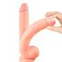 ZWWTTM 11 Inch Realistic Silicone D-î-ldo for Women Massager Soft and Health (Color : Beige)