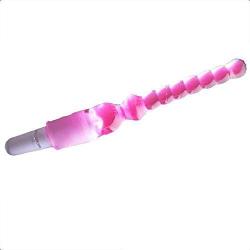 Akstore 2014 New Style 6.3 Inch Jelly Anal Beads Vibrating Anal Butt Plug with Rotating Bottom G-spot Vibrator Female Masturbation Tool Pull Butt Plug Membraously Stick Climax Stimulator Tease Stick Anus Sex Massager for Women